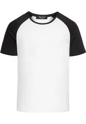 Amaci&Sons T-Shirt KENNER Basic Raglan Shirt Herren Weiß/Schwarz