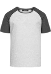 Amaci&Sons T-Shirt KENNER Basic Raglan Shirt Herren Grau/Hellgrau/Dunkelgrau