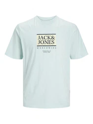 Jack & Jones Kurzarmshirt JORLAFAYETTE BOX TEE SS CREW NECK Blau/Hellblau/Türkis/Grün