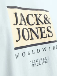 Jack & Jones Kurzarmshirt JORLAFAYETTE BOX TEE SS CREW NECK Blau/Hellblau/Türkis/Grün