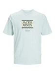 Jack & Jones Kurzarmshirt JORLAFAYETTE BOX TEE SS CREW NECK Blau/Hellblau/Türkis/Grün