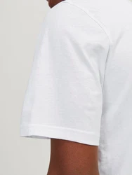 Jack & Jones Kurzarmshirt JORLAFAYETTE BOX TEE SS CREW NECK Grau/Weiß/Lila/Dunkelblau