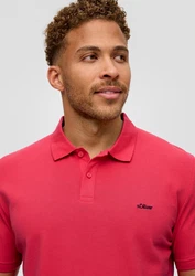 s.Oliver Kurzarmshirt Poloshirt mit Logo-Detail Artwork 