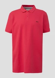 s.Oliver Kurzarmshirt Poloshirt mit Logo-Detail Artwork 