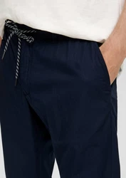 s.Oliver Stoffhose Jogpants Weiß/Dunkelblau/Creme/Hellblau