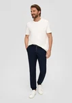 s.Oliver Stoffhose Jogpants Weiß/Dunkelblau/Creme/Hellblau