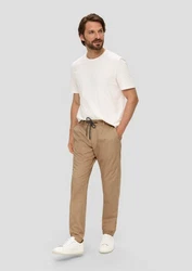 s.Oliver Stoffhose Jogpants Khaki/Beige/Braun