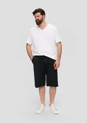 s.Oliver Bermuda-Hose Dunkelblau/Schwarz