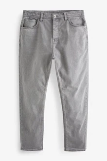 Next Regular-Fit-Jeans aus überfärbtem Denim Hellgrau/Grau/Dunkelgrau