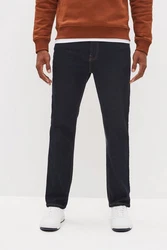 Next Straight-Jeans Essential Stretch-Jeans im Straight Fit Dunkelblau/Hellblau