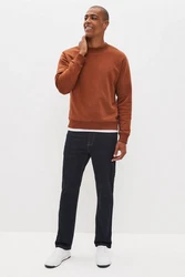 Next Straight-Jeans Essential Stretch-Jeans im Straight Fit Dunkelblau/Hellblau