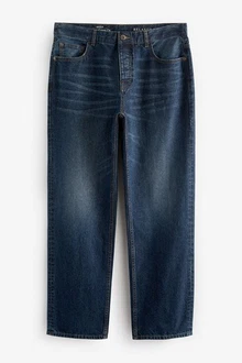 Next Relax-fit-Jeans Authentische Relaxed Fit Jeans Dunkelblau/Blau/Hellblau