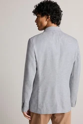 Next Leinensakko Slim Fit Sakko (1-tlg) Grau