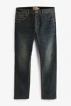 Next Slim Fit Stretch-Jeans im Vintage-Look Dunkelblau/Blau/Türkis/Hellblau