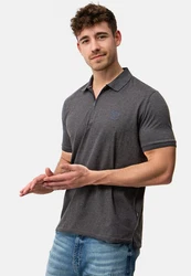 Indicode Poloshirt INYonah Grau/Hellgrau/Dunkelgrau/Braun