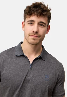 Indicode Poloshirt INYonah Grau/Hellgrau/Dunkelgrau/Braun