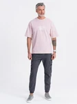 OMBRE Cargohose Herren Cargo-Hose Rosa/Lila