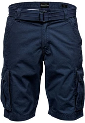 Amaci&Sons Cargoshorts MIDFIELD Chinoshort Regular Fit Blau/Dunkelblau/Grau