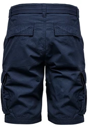 Amaci&Sons Cargoshorts MIDFIELD Chinoshort Regular Fit Blau/Dunkelblau/Grau