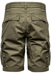 Amaci&Sons Cargoshorts MIDFIELD Chinoshort Regular Fit Dunkelgrün/Khaki