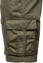 Amaci&Sons Cargoshorts MIDFIELD Chinoshort Regular Fit Dunkelgrün/Khaki