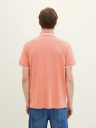 TOM TAILOR Poloshirt mit Brusttasche Orange/Rosa/Rot