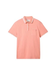 TOM TAILOR Poloshirt mit Brusttasche Orange/Rosa/Rot
