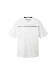 TOM TAILOR T-Shirt Crewneck Weiß/Creme