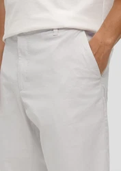 s.Oliver Bermuda-Hose mit Knopfverschluss Grau/Khaki