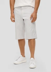 s.Oliver Bermuda-Hose mit Knopfverschluss Grau/Khaki