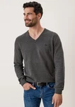 s.Oliver Strickpullover mit V-Ausschnitt und Logo 