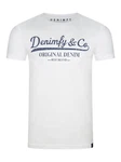 DENIMFY T-Shirt Herren Printshirt DFNuri Regular Fit Creme/Blau/Weiß/Grau/Braun