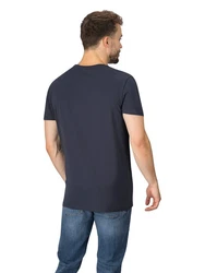 DENIMFY T-Shirt Herren Printshirt DFNuri Regular Fit Dunkelblau