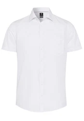 Hatico Kurzarmhemd Businesshemd Freizeithemd Modern Fit Weiß/Creme