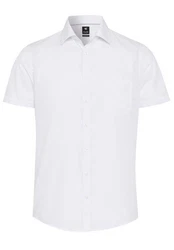 Hatico Kurzarmhemd Businesshemd Freizeithemd Modern Fit Weiß/Creme