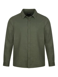 riverso Langarmhemd Hemd Herren RIVFabio Regular Fit Dunkelgrün/Khaki/Grün