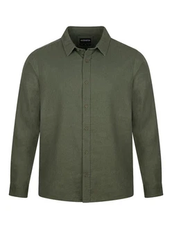 riverso Langarmhemd Hemd Herren RIVFabio Regular Fit Dunkelgrün/Khaki/Grün