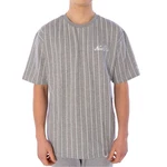 New Era T-Shirt Oversized Pinstripe Hellgrau/Grau/Beige/Silber