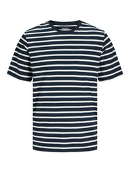 Jack & Jones T-Shirt JJEORGANIC BASIC TEE SS O-NECK Dunkelblau/Blau