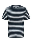 Jack & Jones T-Shirt JJEORGANIC BASIC TEE SS O-NECK Dunkelblau/Blau