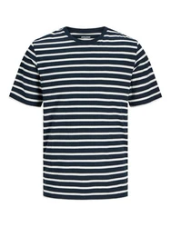 Jack & Jones T-Shirt JJEORGANIC BASIC TEE SS O-NECK Dunkelblau/Blau