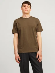 Jack & Jones T-Shirt JJEORGANIC BASIC TEE SS O-NECK Khaki/Dunkelgrün