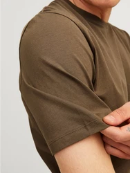 Jack & Jones T-Shirt JJEORGANIC BASIC TEE SS O-NECK Khaki/Dunkelgrün