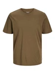 Jack & Jones T-Shirt JJEORGANIC BASIC TEE SS O-NECK Khaki/Dunkelgrün