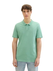 TOM TAILOR Denim T-Shirt Poloshirt Hellgrün/Grün/Türkis