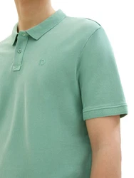 TOM TAILOR Denim T-Shirt Poloshirt Hellgrün/Grün/Türkis