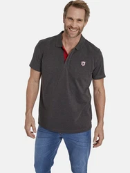 Jan Vanderstorm Poloshirt NISSE Rot/Bordeaux/Dunkelrot/Dunkelgrau