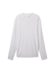 TOM TAILOR Strickpullover Grau/Silber/Weiß