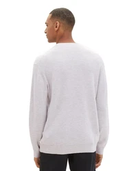 TOM TAILOR Strickpullover Grau/Silber/Weiß