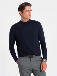 OMBRE Rollkragenpullover Dunkelblau/Blau